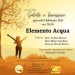 Elemento acqua – Conferenza del 09/02/2023